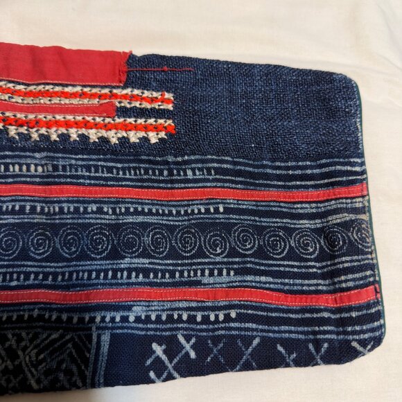 Vintage Hmong Handmade Indigo Embroidered Jacket/One of a Kind! Reversible! - Picture 11 of 16